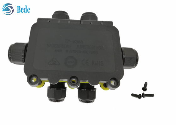 Canal a prueba de mal tiempo 450V de la caja 6 del cableado del cable al aire libre de la caja de conexiones de la prenda impermeable IP68
