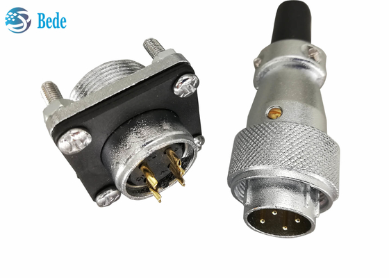 WS20 5 6 7 8 rebordes y guardapolvos 500V 10A de Pin Circular Connector With Square