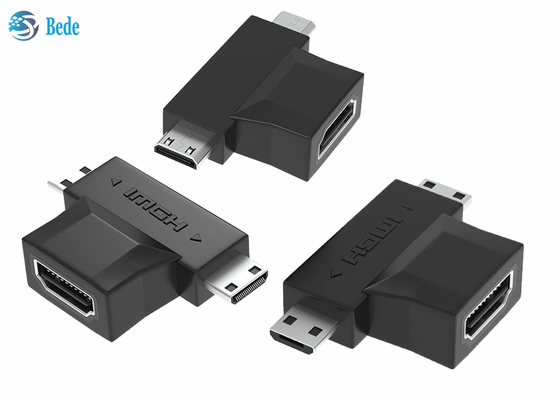 el oro 1080P plateó 2 en 1 hembra del repetidor HDMI A de HDMI a HDMI micro y mini