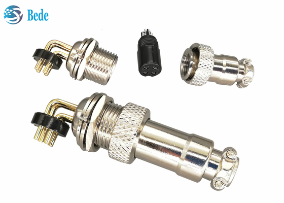 PWB de ángulo recto de Gx12 3 Pin Connector que suelda los pernos 3A 200V de 90 grados
