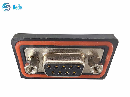 PA66 Conector femenino de silicona D Sub9 de alta tensión de corriente de 500 V Tipo de montaje Soldado