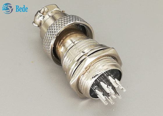 10 Pin Male/el conector femenino de la aviación Gx16 fijaron la soldadura del material de la aleación del cinc