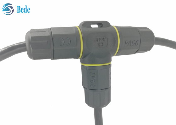 Tipo 5 pernos de T de la caja de conexiones IP68 5 de Pin Waterproof Electrical Connectors Cable