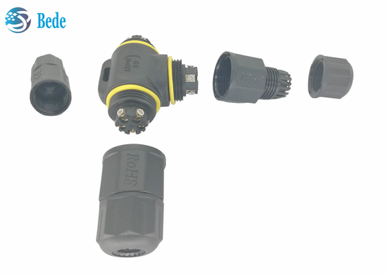 Tipo 5 pernos de T de la caja de conexiones IP68 5 de Pin Waterproof Electrical Connectors Cable