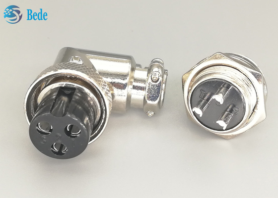 El cinc alea el material Gx16 3 Pin Connector Plug And Socket que los equipos codean el conector