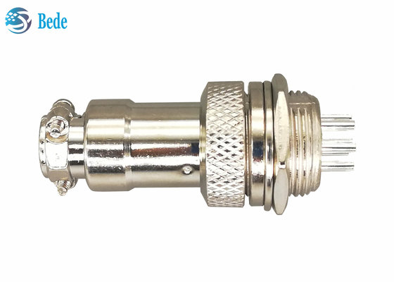 7 Pin Gx 16 conectores del conector M16 de la aviación tapan y los sistemas del zócalo para el tránsito del carril