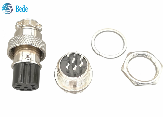 7 Pin Gx 16 conectores del conector M16 de la aviación tapan y los sistemas del zócalo para el tránsito del carril