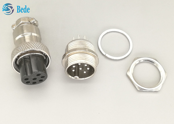 7 Pin Gx 16 conectores del conector M16 de la aviación tapan y los sistemas del zócalo para el tránsito del carril