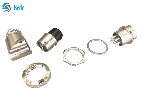 Pernos del enchufe G×16 9 del conector de la aviación masculinos y sistemas femeninos L tipo enchufe plateado de plata