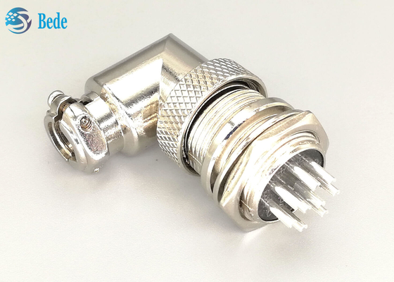 Pernos del enchufe G×16 9 del conector de la aviación masculinos y sistemas femeninos L tipo enchufe plateado de plata
