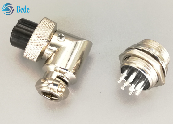 Pernos del enchufe G×16 9 del conector de la aviación masculinos y sistemas femeninos L tipo enchufe plateado de plata