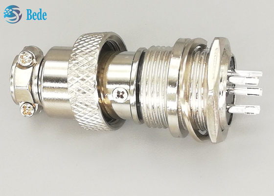 Enchufe masculino y femenino de Gx16 6 Pin Connector Straight Silver Plated