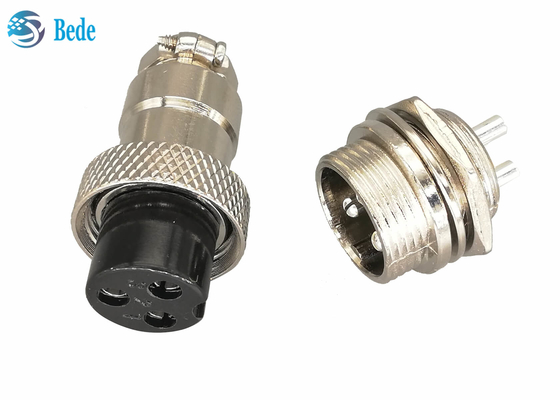 Equipos circulares de Gx16 3 Pin Connector Plug And Socket 16M M Front Mounting