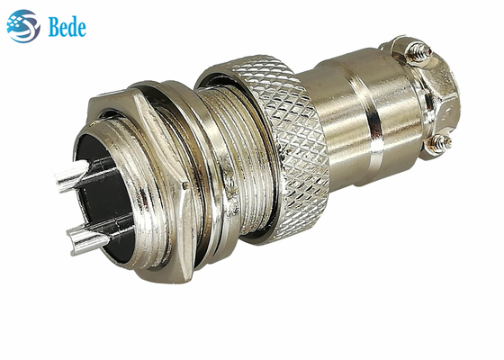 2 varón del conector del soporte del panel de conector de la aviación de la circular Gx16 del Pin 16M M y sistemas femeninos