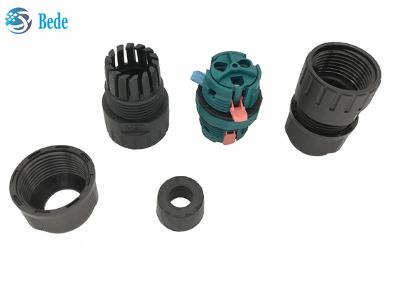 Perno impermeable a prueba de agua de conexión rápido del conector 2 del canal 450V 17.5A ip68 de los pernos 2 del conector 3 del alambre M20