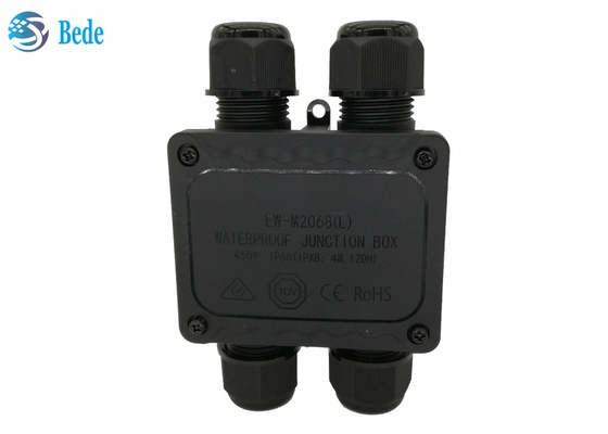 Canal impermeable externo IP68 450V de la caja de distribución del alambre de la caja de conexiones del PA 66 4