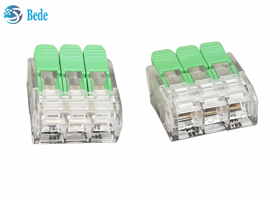Bloques de terminales rápidos del conector del alambre de la palanca que empalman 3 maneras 450V 32A OJ263