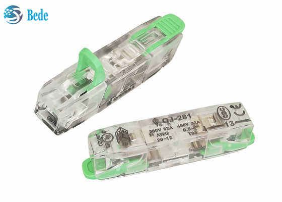 1 empujar universal rápido del alambre y del cable del bloque de terminales de la manera hacia adentro el bloque de conector 450V 32A