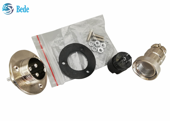 Varón circular del enchufe del reborde Gx20 y conector determinado femenino del soporte del panel
