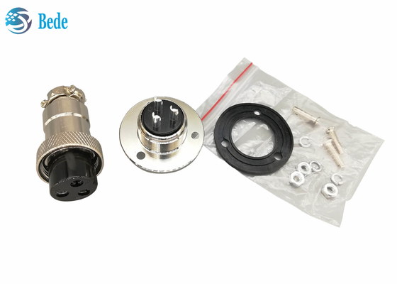 Conectores de RoHS GX 20 9 10 12 14 15 Pin With Circular Flange Male y sistema femenino