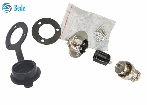 Conectores de RoHS GX 20 9 10 12 14 15 Pin With Circular Flange Male y sistema femenino