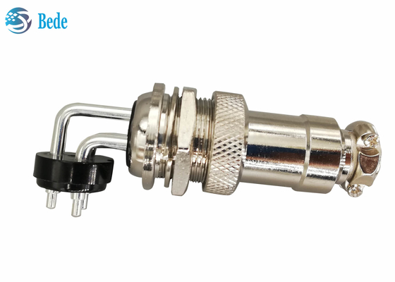 GX 20 2 3 4 Pin Aviation Connector Elbow Male y conector femenino recto del soporte del panel de los equipos