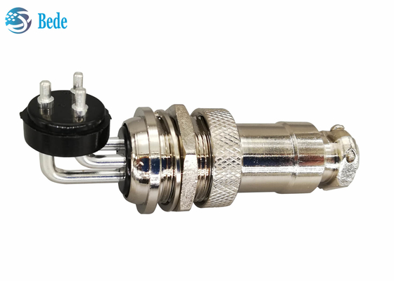 GX 20 2 3 4 Pin Aviation Connector Elbow Male y conector femenino recto del soporte del panel de los equipos