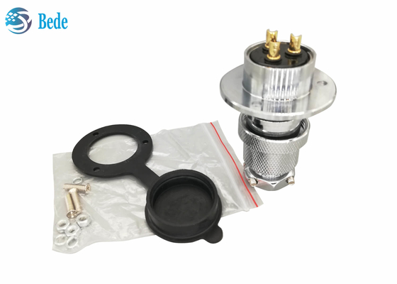 Guardapolvo circular 300V 20A de Pin With Round Flange And del conector 4 de la aviación M25