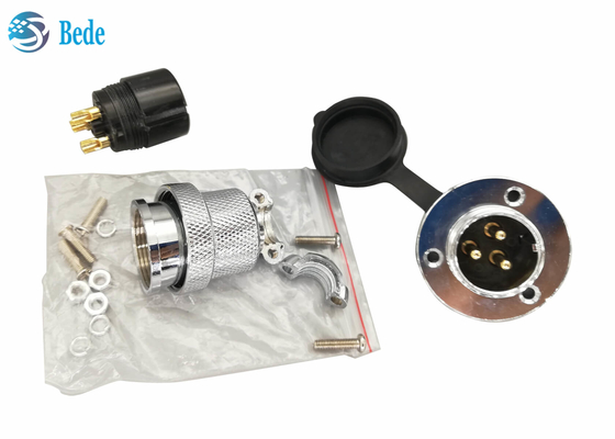 Guardapolvo circular 300V 20A de Pin With Round Flange And del conector 4 de la aviación M25