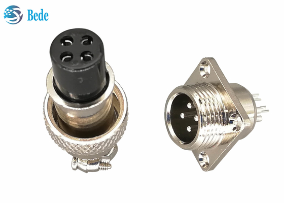 5 6 7 conector circular del Pin M12 con el varón cuadrado del reborde y los sistemas femeninos