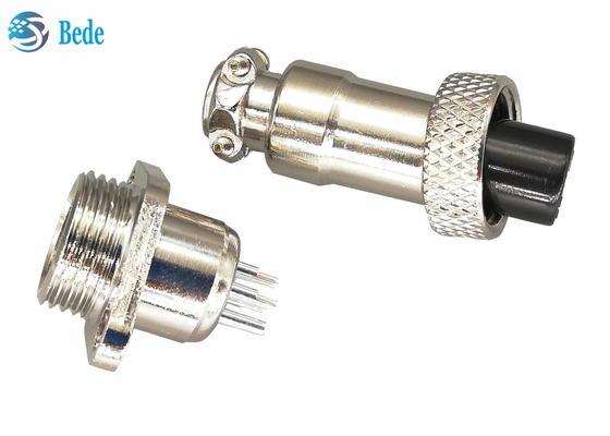 enchufe del conector de la aviación de 3A 200V GX12 M12 con el varón del reborde del Rhombus y los sistemas femeninos