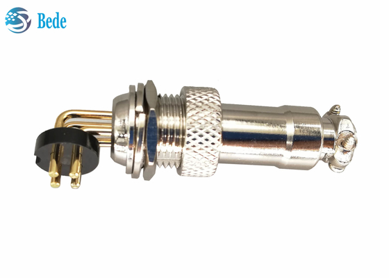 2 4 PWB de Pin Gx 12 3 Pin Connector que suelda los pernos 3A 200V de 90 grados