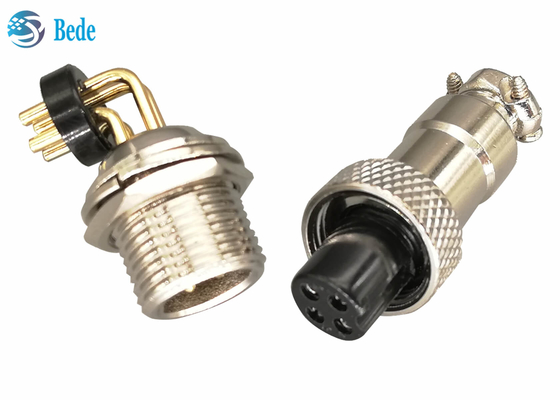 2 4 PWB de Pin Gx 12 3 Pin Connector que suelda los pernos 3A 200V de 90 grados