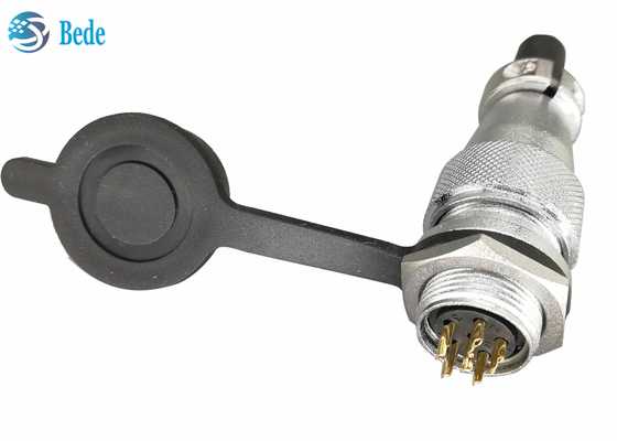 Montaje del panel WS16 8 plástico suave del PVC de 9 10 Pin Circular Connector con el guardapolvo