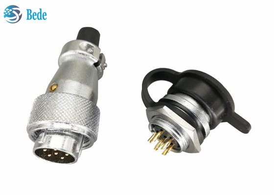 Montaje del panel WS16 8 plástico suave del PVC de 9 10 Pin Circular Connector con el guardapolvo