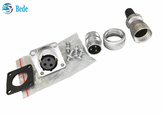 Conectores circulares cuadrados del reborde y del guardapolvo WS20 con 2 3 4 Pin 500V 25A