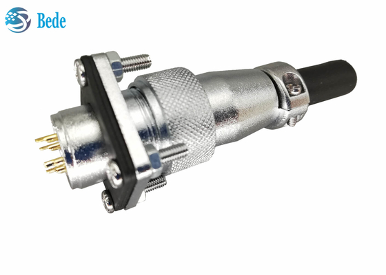 WS20 5 6 7 8 rebordes y guardapolvos 500V 10A de Pin Circular Connector With Square