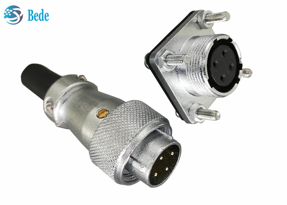WS20 5 6 7 8 rebordes y guardapolvos 500V 10A de Pin Circular Connector With Square