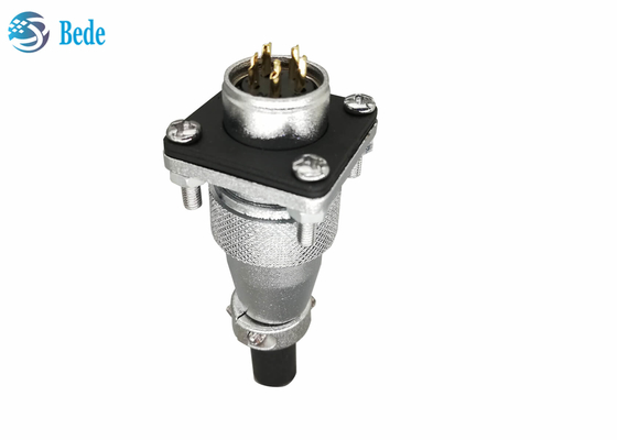 9 10 12 14 conectores circulares del Pin 400V 5A WS20 con el reborde y el guardapolvo cuadrados