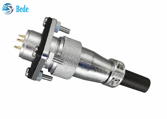 9 10 12 14 conectores circulares del Pin 400V 5A WS20 con el reborde y el guardapolvo cuadrados