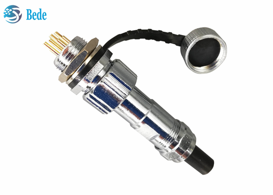 IP67 el enchufe del conector del montaje del panel de la prenda impermeable GX12 fijó 2~7pin femenino y masculino 3A 200V
