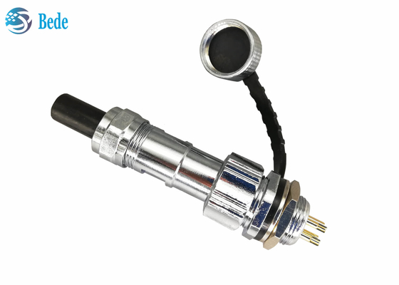 IP67 el enchufe del conector del montaje del panel de la prenda impermeable GX12 fijó 2~7pin femenino y masculino 3A 200V