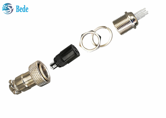 Conector de soldadura 2~7 Pin Panel Mount Connector 3A 200V de la aviación de Gx 12 del modelo del PWB