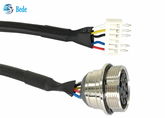 8 cable femenino de los contactos AISG RET del perno al terminal de la encrespadura de 6 pernos