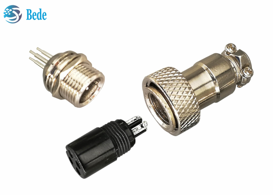 Estilo de soldadura 7~10 Pin Plug And Socket 4A 200V del PWB de los equipos del conector de la aviación GX16