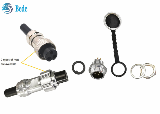 El montaje del panel impermeable de conector de la aviación de IP68 GX16 diseña Pin 2~10