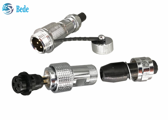 El conector de cobre IP68 de la aviación de Shell M12 telegrafía para telegrafiar atracar el Pin del estilo 2~7