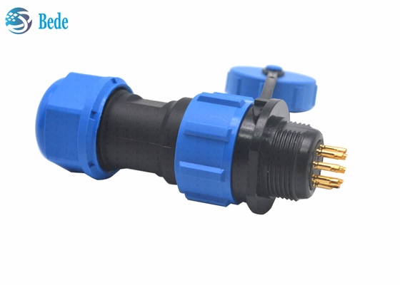 Conector impermeable 2 del montaje del panel de conectores de cable de M13 PA66 Pin 3 4 5 6 7 9