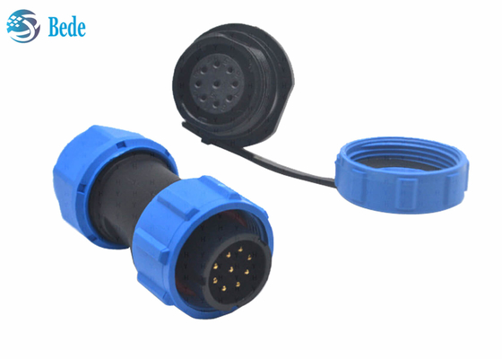 Conector impermeable 2 del montaje del panel de conectores de cable de M13 PA66 Pin 3 4 5 6 7 9