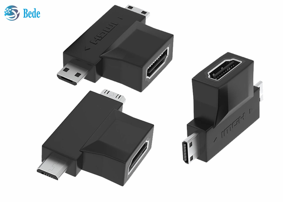 el oro 1080P plateó 2 en 1 hembra del repetidor HDMI A de HDMI a HDMI micro y mini